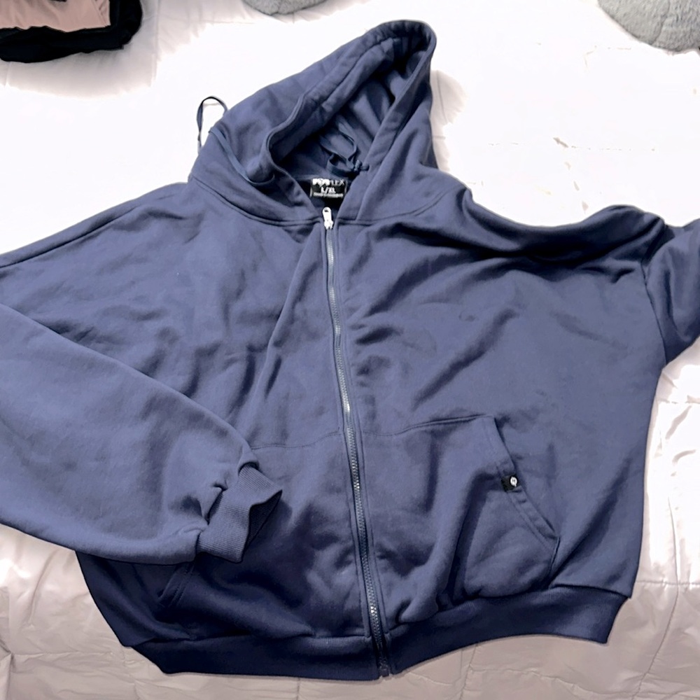 Zip Cloud Hoodie - Navy L/XL